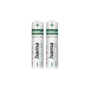 Hama NiMH-accu's AAA Micro 1000 MAh 1,2 V Direct Klaar Voor Gebruik 2 St.