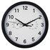 Hama Wandklok Pure Plus Ø 25 Cm Met Thermo-/hygrometer Geluidsarm Zwart_