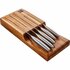 Richardson Sheffield Forme Acacia Houten Messenblok voor Lade 5-delig RVS/Zilver_