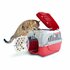 Bama Pet Transportbox 52x33x34 cm Rood/Zilver_