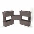 Bama Brick Koppelbare Plantenbakken 75L 59x23x27 cm 5 Stuks Antraciet_