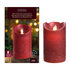 Lumineo Kerst Ledkaars met Dansvlam Rood 12 cm_